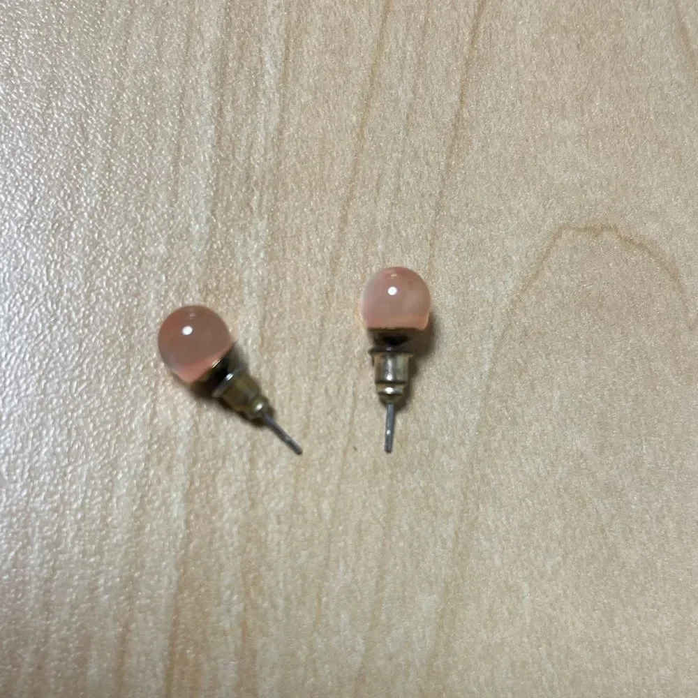 Vintage Women's Elegant Pink Stud Earrings